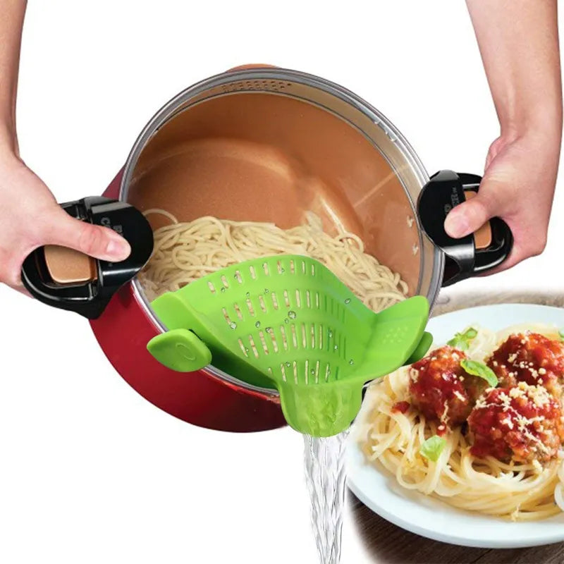 Silicone Clip-on Pan Pot Strainer