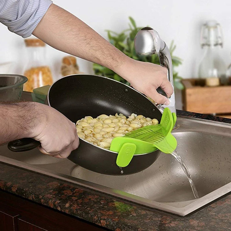 Silicone Clip-on Pan Pot Strainer