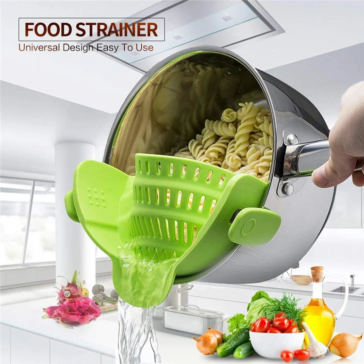 Silicone Clip-on Pan Pot Strainer