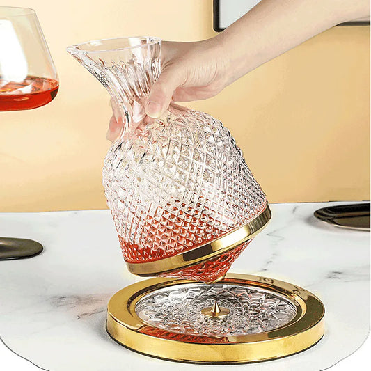 High Grade Crystal Glass 360 Rotating Decanter